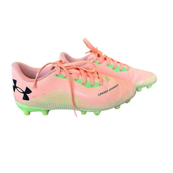 Kids Under Armour Youth Shadow Select 2 Jr Soccer Cleat Boys Size 5, Orange/Pink - Picture 1 of 7